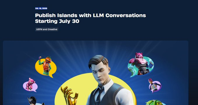 RudolfDang's tweet photo. Fortnite added 36 LLMs to the game today, we finally get a Fortnite Language Model?

https://t.co/Xvr0dvDre6

https://t.co/VcAU7r6abg https://t.co/Ejfzi3BcAO