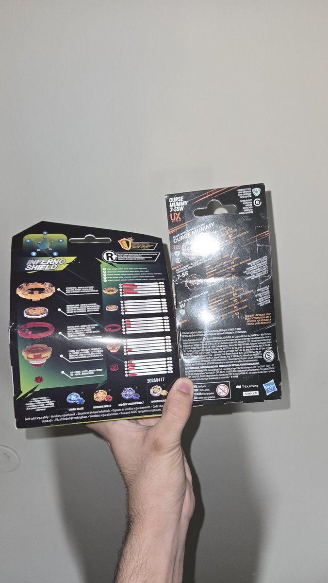 SlYR_X11's tweet photo. @CaseyTheVA Yooo casey! It was officially announced you're Five Cross in Beyblade X in the episodes released. (Ignore the other product) but I just got his bey, Curse Mummy! Its so awesome! https://t.co/JdAFGe8Dri