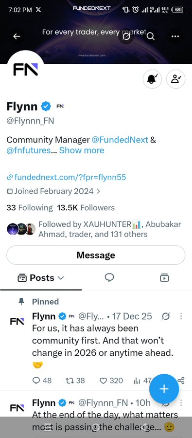 ZoneTrader0's tweet photo. @Ib_Forex01 @FundedNext @Flynnn_FN @Galib_FN @noahjrichter 
@sumkko_lovely 
All steps done with proof of screenshot. 
The thing I like most about FundedNext is that it has built a reputation around supporting traders throughout their journey. Reliable payouts and a trader-first mindset are qualities that really matter. 👏. https://t.co/GJAM8DNGno