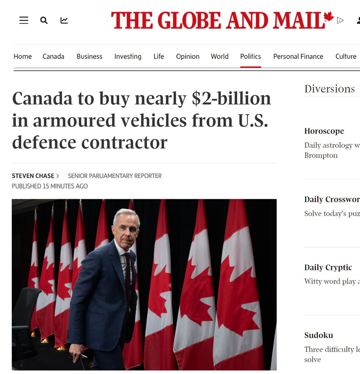 Tablesalt13's tweet photo. ‼️MAJOR FLIP FLOP 

....again! 

Carney reverses course and purchases $2B worth of LAVs from US supplier. 

This only a week after it was revealed the US was banned from bidding on the process! https://t.co/EVIrEDJf73