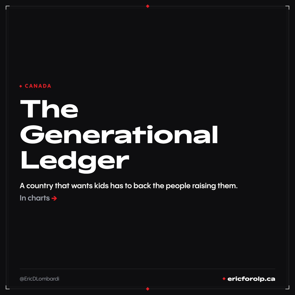 EricDLombardi's tweet photo. Canada runs a quiet ledger between generations. 

You draw from it as a kid, pay in through your working years, and draw again in retirement.

We almost never look at it directly. 

Given the dialog yesterday, and my belief that we currently undervalue children and families, I used CIHI and Statistics Canada data to ask a question: 

Who gives, who gets, how much, and when?

The ledger, in charts. 👇🧵(1/4)