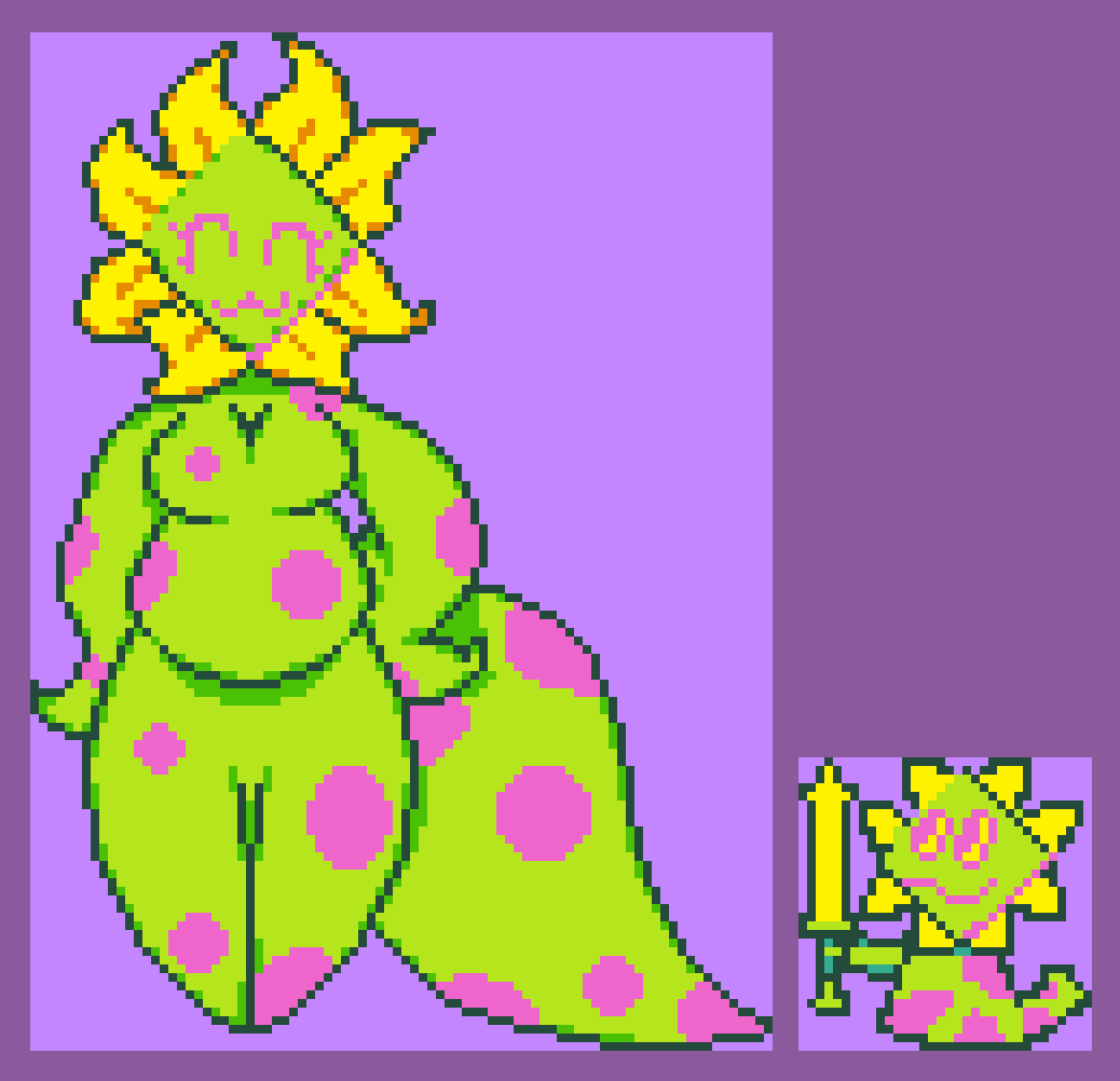 PentagonSprites's tweet photo. Anthro Floradinn🌼🌸💛#Deltarune https://t.co/GcFE3TeLGf