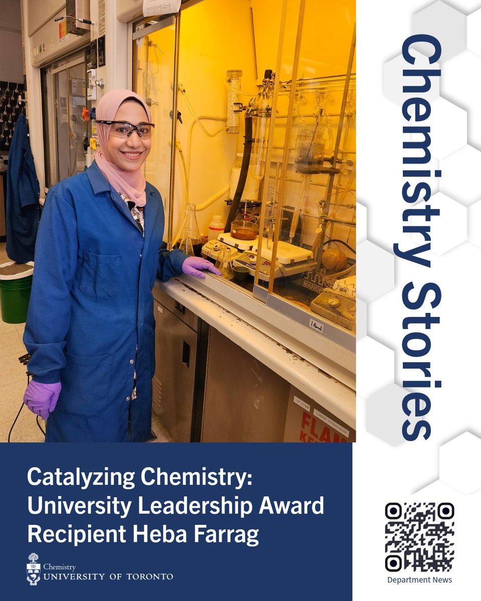 chemuoft's tweet photo. Chemistry Stories: Catalyzing Chemistry: University Leadership Award Recipient Heba Farrag https://t.co/SmYxqm4Xez https://t.co/6iwelMpja4