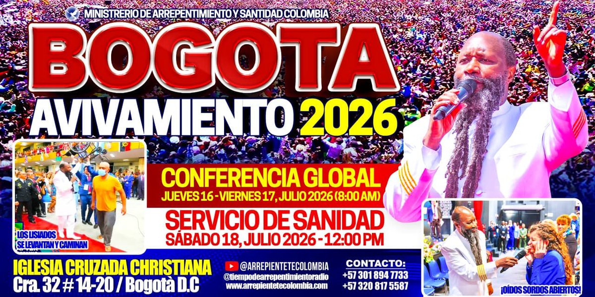 AmbulaProf's tweet photo. #ColombiaRevivalFlames

Did you know that the LORD JESUS did not stop writing letters to His Church with Rev 2-3?

Have you responded to the call to REPENT? https://t.co/7sn9LuvyvT