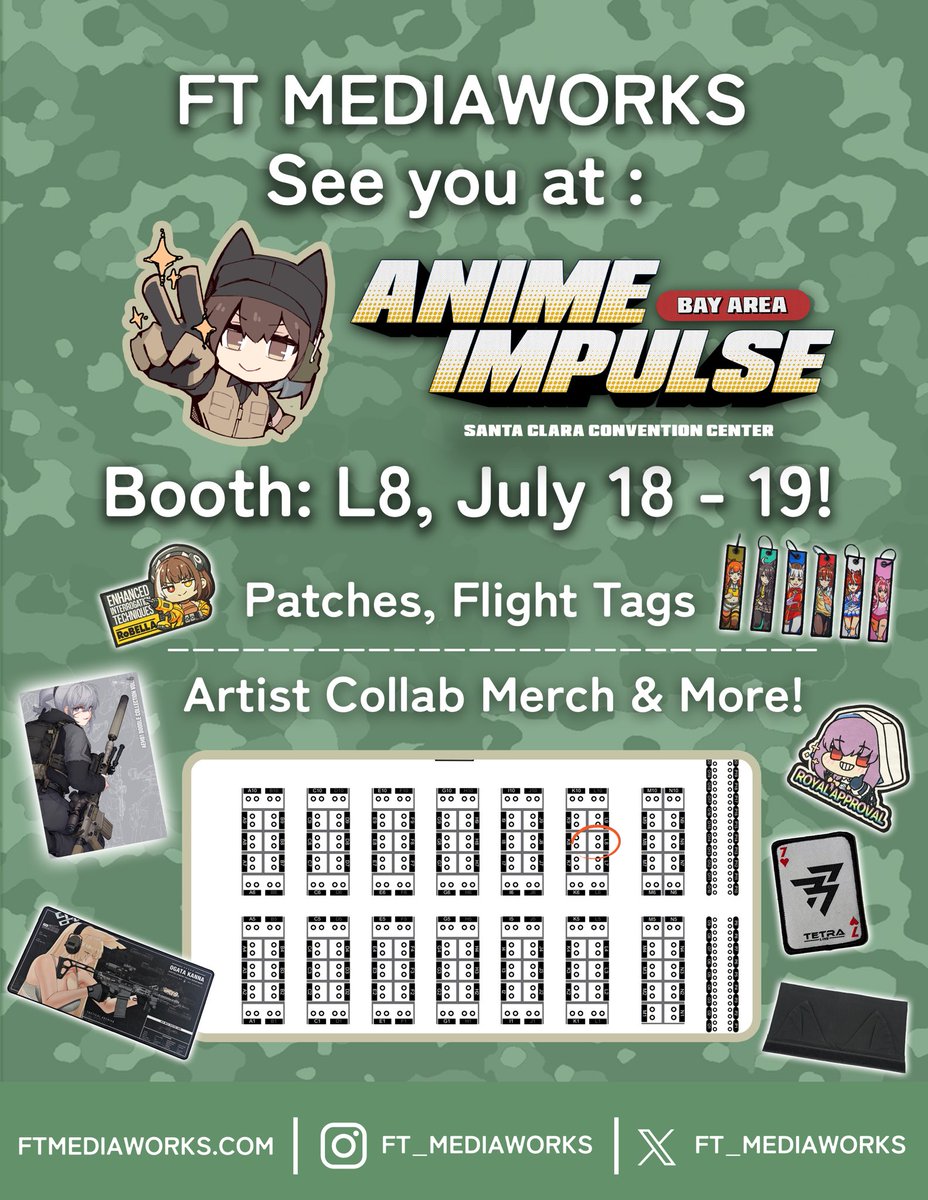 ft_mediaworks's tweet photo. Back at Anime Impulse Bay Area this weekend! Booth L8 with the cool goodies 🤙 https://t.co/zVqdUIsE8F