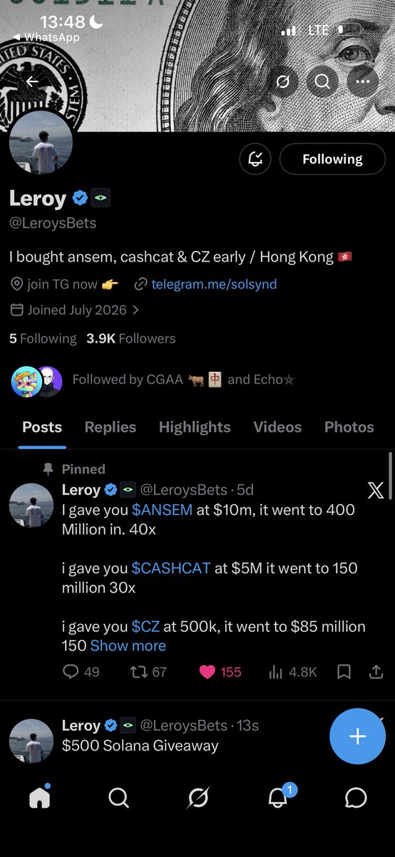 Ze___99's tweet photo. @LeroysBets 🔔🔔🔔
My Turn

HeJ6dUUp9HKsJbAdYRHQo6AATb9p3PmS9rYybS71aM3Y https://t.co/jKS63hTlIs