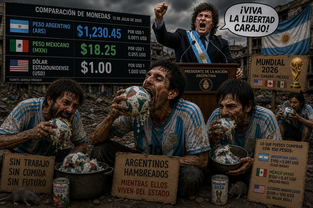 Kittan06's tweet photo. @fersch_4 Pobres están más preocupados por ganar una copa qué por comer... Están más preocupados en decir que las Malvinas son suyas qué preocuparse de que milei va a empezar a vender argentina.... Se nota que lo más importante para ellos es un balón y una copa tal cual como digo cobra https://t.co/XLTUN5eDDo