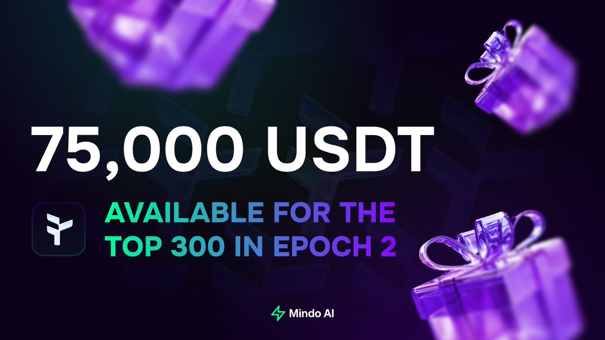 MindoAI's tweet photo. Epoch 2 of @useTria Leaderboards is officially complete!

$75,000 USDT is now claimable by the Top 300

Huge congrats to everyone who made it! Snapshot your rank & flex your rewards on X! 

-> https://t.co/koLQWPyybO

The biggest update is that, before we launch Epoch 3, we're taking a short pause (around a month)

Why?

Because we want to make sure TRIA's reward system is built for the long term

While $75,000 every epoch is exciting, we want to keep growing the reward pool toward $200,000+ per epoch

Over the next few weeks, we'll be reviewing and refining the Leaderboards mechanics to make Epoch 3 stronger, more sustainable, and more rewarding

While Epoch 3 is on pause, TRIA will continue launching trading campaigns on its side. Keep an eye on @useTria so you don't miss any updates

Stay tuned. Epoch 3 will be worth the wait 🛡️