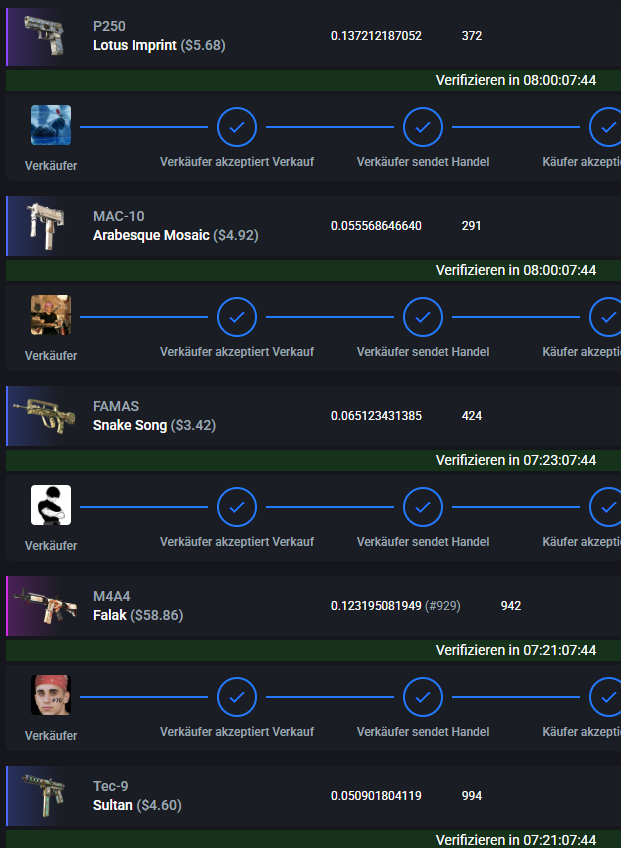 CryptoShqip's tweet photo. @Tr4pperj0hn i already had 2 falaks in FT from 2 10% trade ups, thought wow what a f W but then I saw the prices and omfg people dont realize its hard to get the pink ones. So i bought one in MW and the glock aswell in Well worn. https://t.co/IMdHhPKBrD