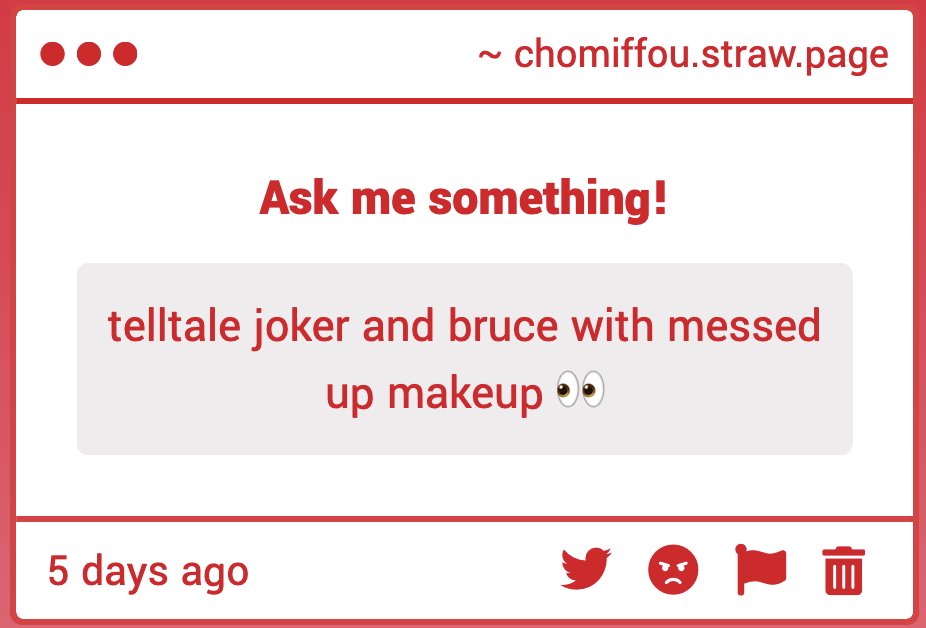 chomiffou's tweet photo. telltale joker and bruce request from strawpage!!
#batjokes https://t.co/0iZbHZOd6Q