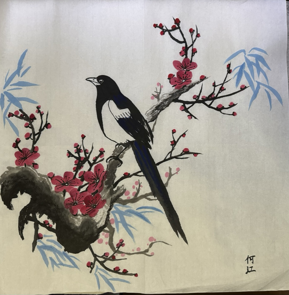 doublemi_ai's tweet photo. My mom has painted Chinese ink art for 30 years, in a small city by the Xiang River. She has never had a gallery show.
I'm her daughter. This account is the gallery I'm building for her — one painting a day.
Meet He Jiang 何江.

#ChineseArt #InkPainting https://t.co/ATwMHBDenN
