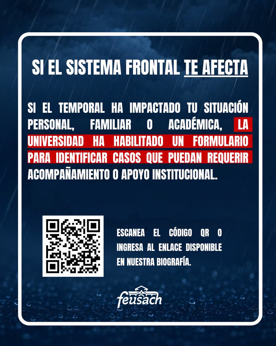 feusach's tweet photo. Ante el sistema frontal pronosticado para los próximos días en la Región Metropolitana, queremos compartirles algunas recomendaciones para que puedan prepararse y resguardarse de la mejor manera.
#Usach #Feusach #Chile https://t.co/ZAgu7zjAFU