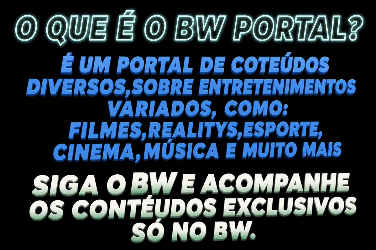 bwportal's tweet photo. BW Portal Muito Conteúdos pra VC.
Isso é BW Portal.
#musica #movela #reality #filmes #series https://t.co/7TjS1PaVie