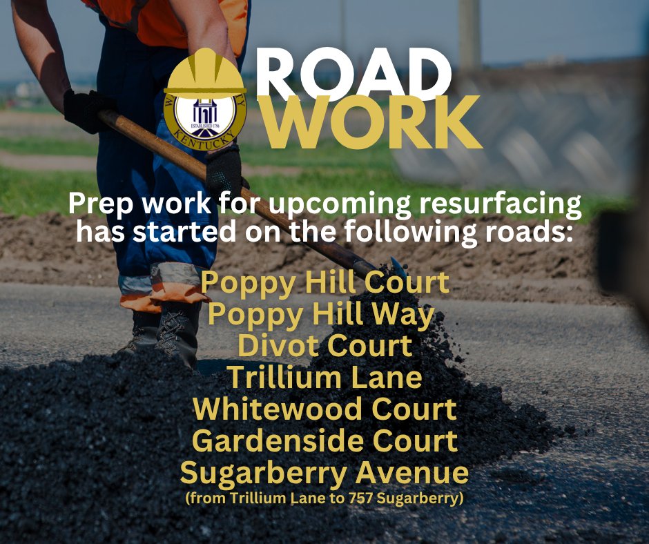 WarrenCountyGov's tweet photo. Thank you for your patience as road crews have begun prep work for upcoming road resurfacing... https://t.co/qOg8kk9NXf