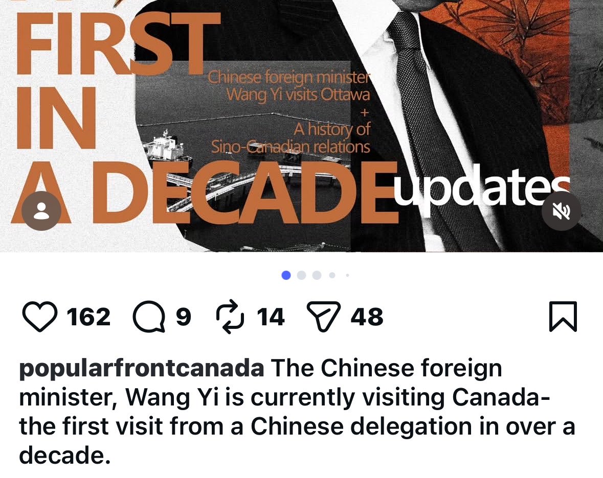 RealAndyLeeShow's tweet photo. A Code Pink-aligned entity calling itself the “Popular Front of Canada” is calling for action on AI data centres.

They describe themselves as “a scientific socialist political organization.”

The Chinese foreign minister and terror PFLP leader Kanafani are promoted on its site. https://t.co/2qxVLrFpro