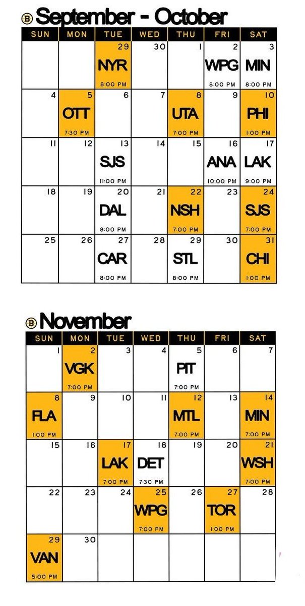 Johnston985's tweet photo. The 2026-27 Bruins schedule at a glance. https://t.co/vwosZOkrXE