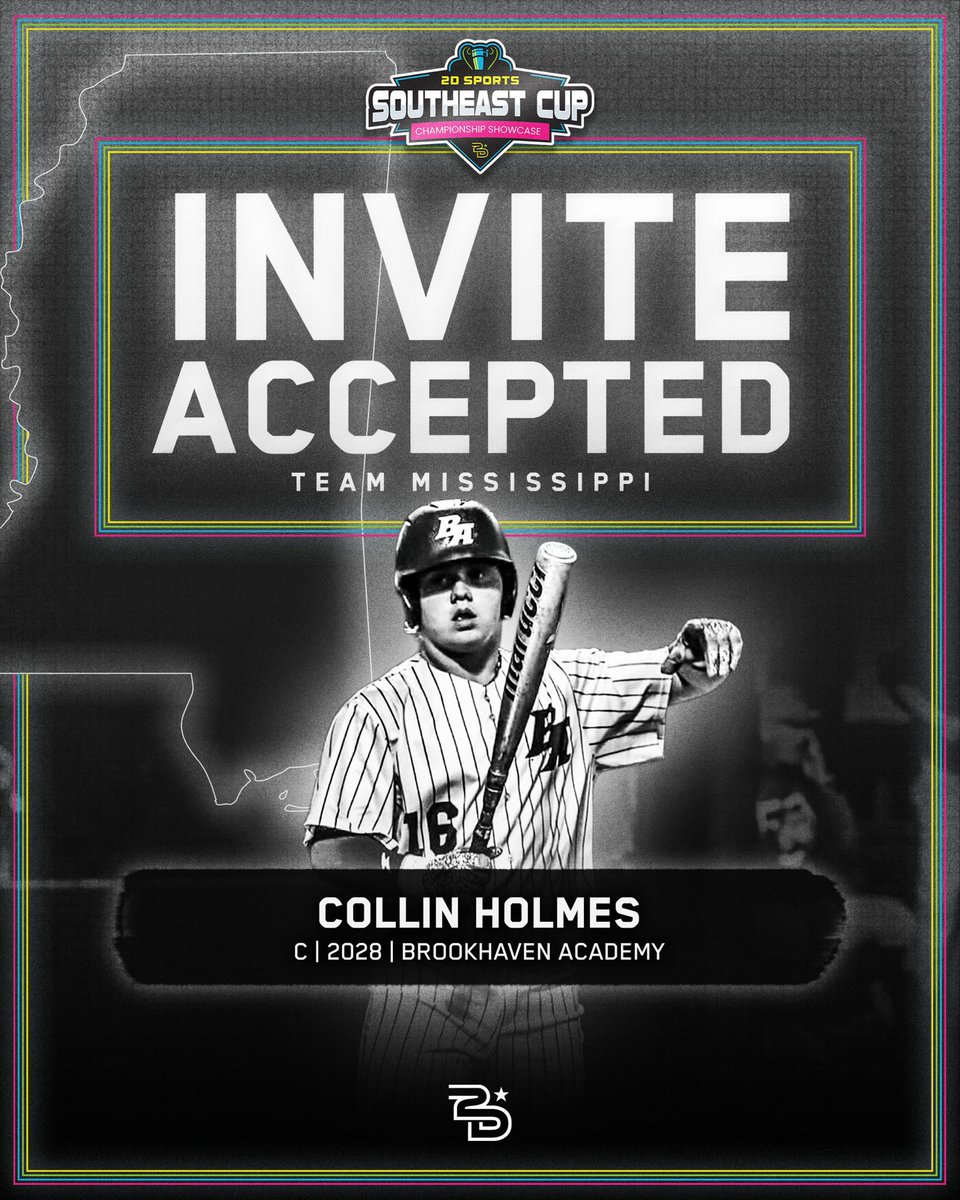 2Dsportsbsb's tweet photo. INVITE ACCEPTED 🔥
SOUTHEAST CUP BOUND for Team Mississippi!
July 30th - August 2nd in Lafayette, LA.
REQUEST INVITE 📷
2027-2028 Grads https://t.co/wEDyQcIcrJ…
2029-2030 Grads https://t.co/zqOIb9OoXp…
#SoutheastCup #RoadToTheCup #HSBaseball https://t.co/MCkABPrCfz