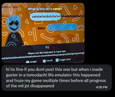 Gaster irl feats tweet media