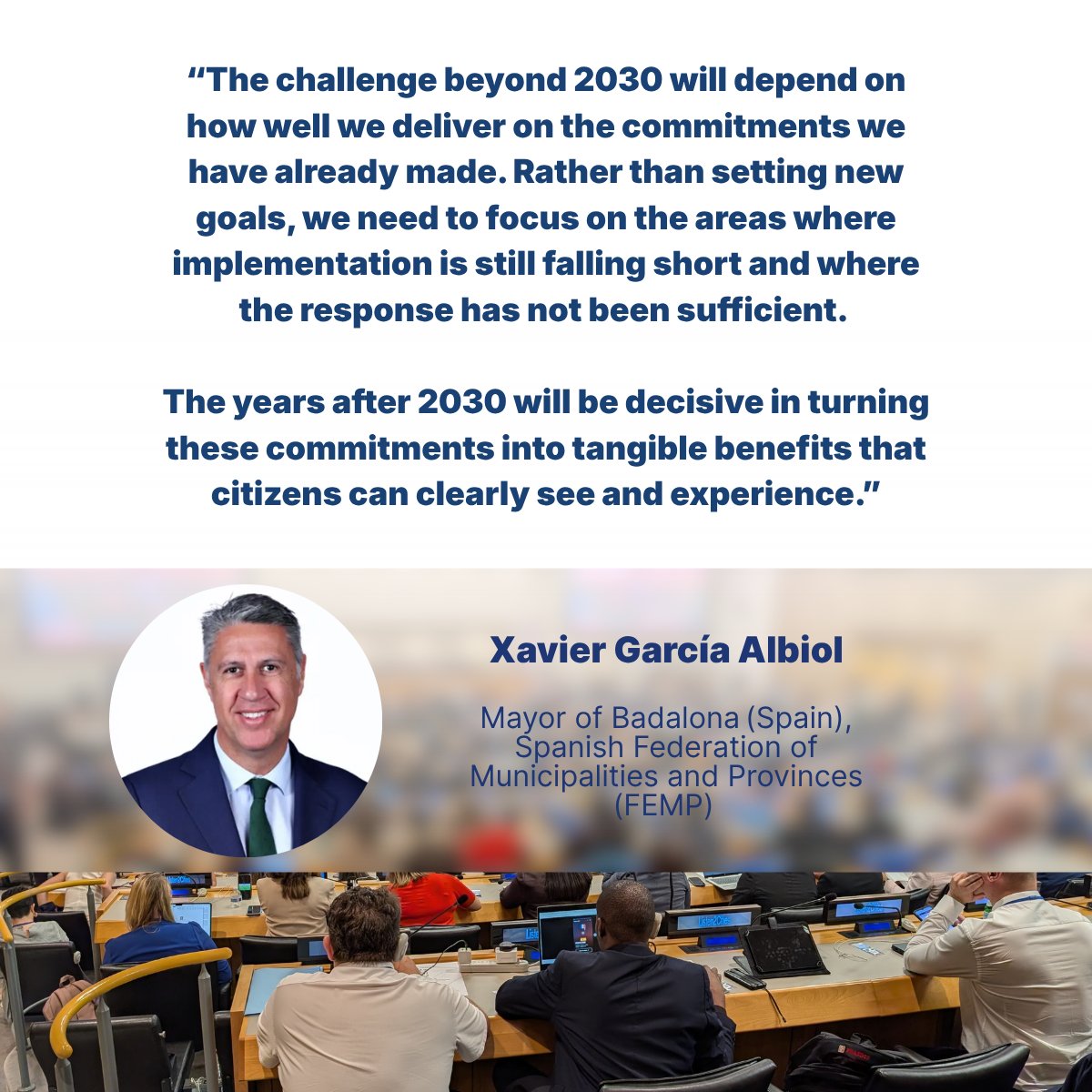 CCRECEMR's tweet photo. 🌍High-Level Political Forum on Sustainable Development (HLPF) Days 2-3 | From global goals to local action

The SDGs will only be achieved if they're delivered where people live: in cities, towns and regions.

At the Global Task Force Local and Regional Government Day, #Local2030 event and CEMR-PLATFORMA meeting with the EU Delegation, European local leaders continue to champion the role of local and regional governments in building sustainable, resilient and inclusive communities.

📖Read our report on European territories localising the SDGs: https://t.co/E3VKFj4cnY

#SustainableDevelopment #Listen2Cities @uclg_org