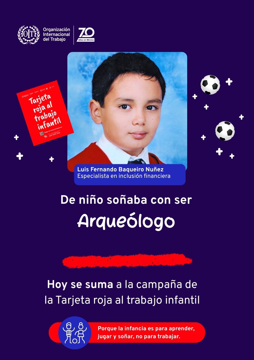 OITMexico's tweet photo. De niñas y niños tenían un sueño. Hoy levantan la #TarjetaRojaAlTrabajoInfantil para que todas las infancias tengan la oportunidad de perseguir el suyo. ⚽🟥

#FinalTrabajoInfantil #EndChildLabour https://t.co/YFUBWUi1mt