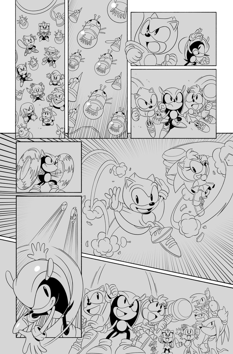 deegeemin's tweet photo. Here are some of my pages from Sonic's 35th anniversary comic! https://t.co/mVeiqnSNDG