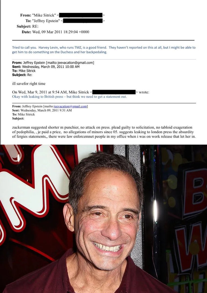 NickiCraveX's tweet photo. @TMZ Still waiting for the article explaining why Harvey Levin’s name appears in the Epstein files. Why hasn’t he addressed it publicly yet? https://t.co/0A77wBJP4X