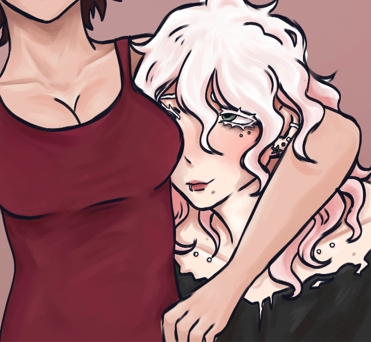 mokik0e's tweet photo. #komahina but its yuri!! https://t.co/pSU4YyrtZ7