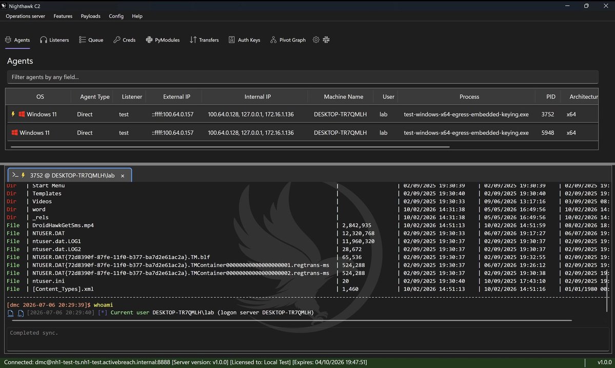 Nighthawk C2 tweet media