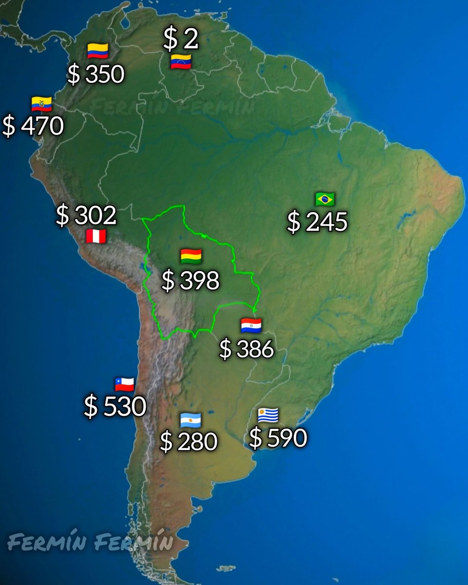 yourpixelgirl's tweet photo. The minimum wage in each country. Never forget. https://t.co/2hMMHhd2t7