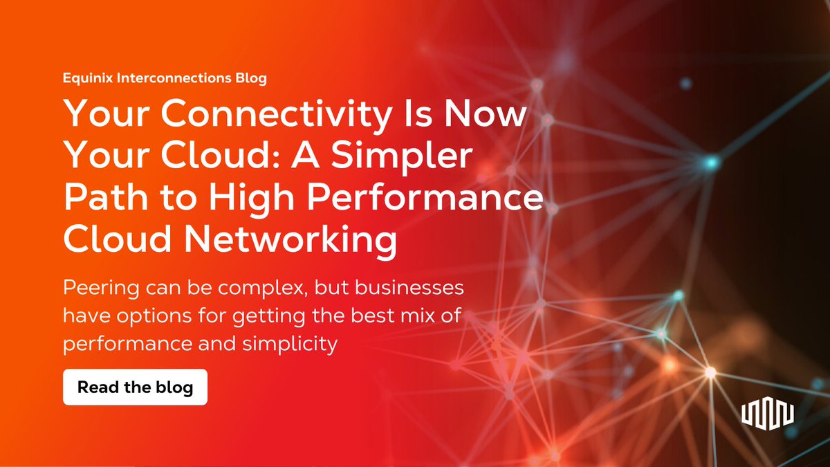 Equinix's tweet photo. More compute won't fix a slow cloud if your network is the bottleneck. Performance starts with how you connect, not how much you spend. Put private, direct connections between your data and clouds, and watch latency drop. See how it works: https://t.co/SefzGs2eQY https://t.co/2lDNI1Fx55