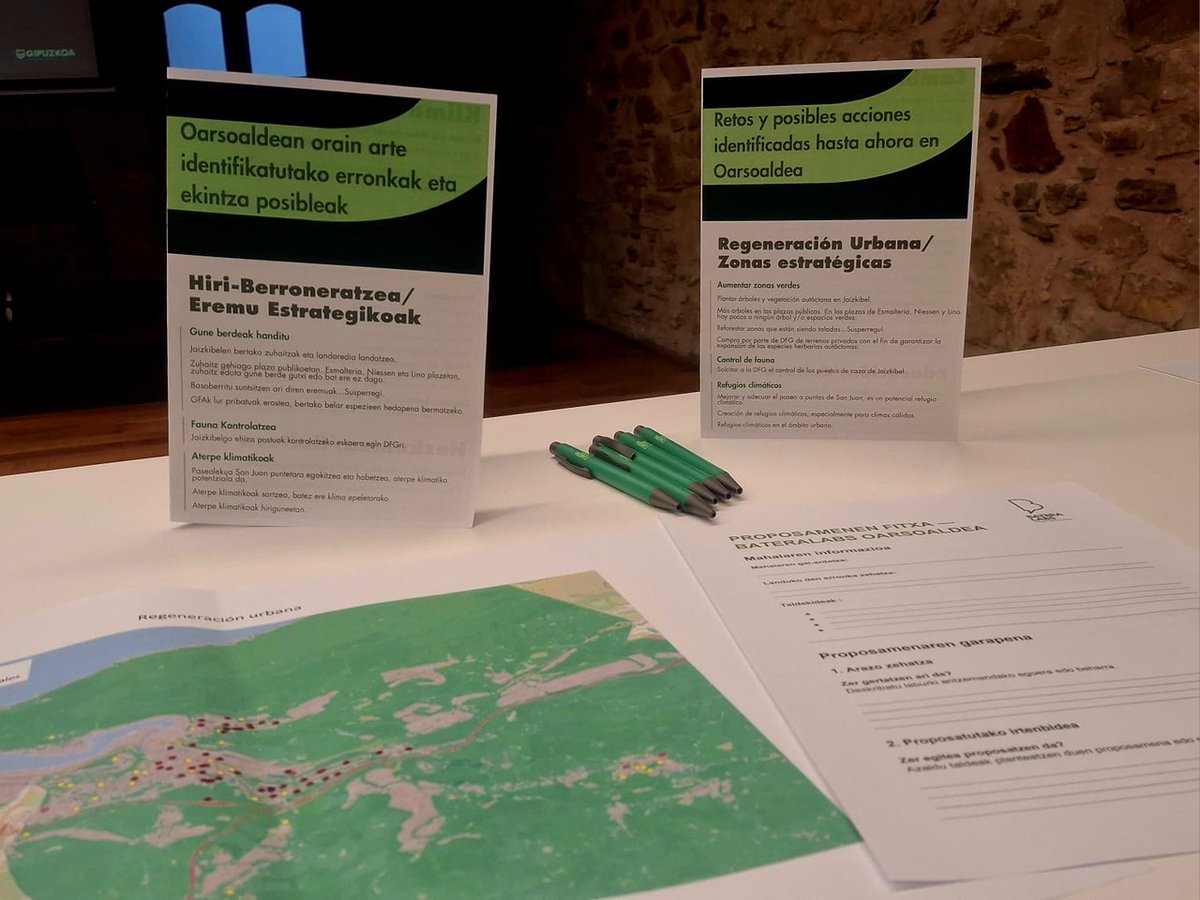 OrainIngurumena's tweet photo. 🌍#BateraLabs avanza en Oarsoaldea con 120 propuestas para hacer frente al cambio climático.

🚲Movilidad sostenible,⚡transición energética, 🌳adaptación climática,♻️economía circular y 🌊protección del patrimonio natural marcarán la futura agenda climática de la comarca. https://t.co/F9hXXjGYcl
