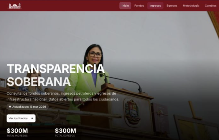ggangix's tweet photo. 🚨¿Recuerdan la página de "transparencia soberana", anunciada por Delcy por solicitud del gobierno de los Estados Unidos? 

La abandonaron, no la actualizan desde hace 4 meses y ahora es inaccesible. https://t.co/Uj4Il4dOHH