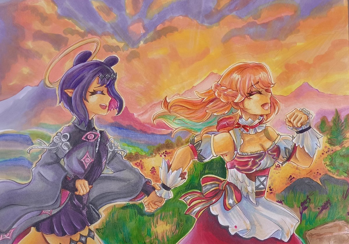 titidelalune's tweet photo. running towards everness 💜🧡
#DrawntoDawn #KFPicasso #inART 🐙🐔 https://t.co/q7Q9ixScjz