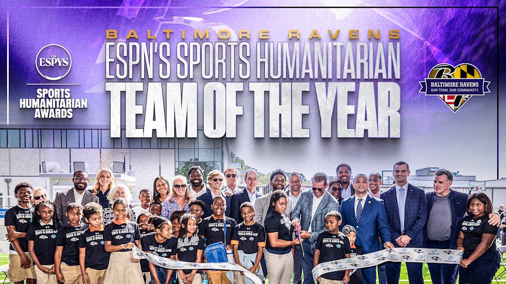 LiveRavenNation's tweet photo. Some wins mean more than football.

The Baltimore Ravens have been named ESPN’s 2026 Sports Humanitarian Team of the Year for their commitment to youth development, education and communities throughout Maryland.

Proud to be a Ravens fan. 💜 https://t.co/52FdFZ45i4