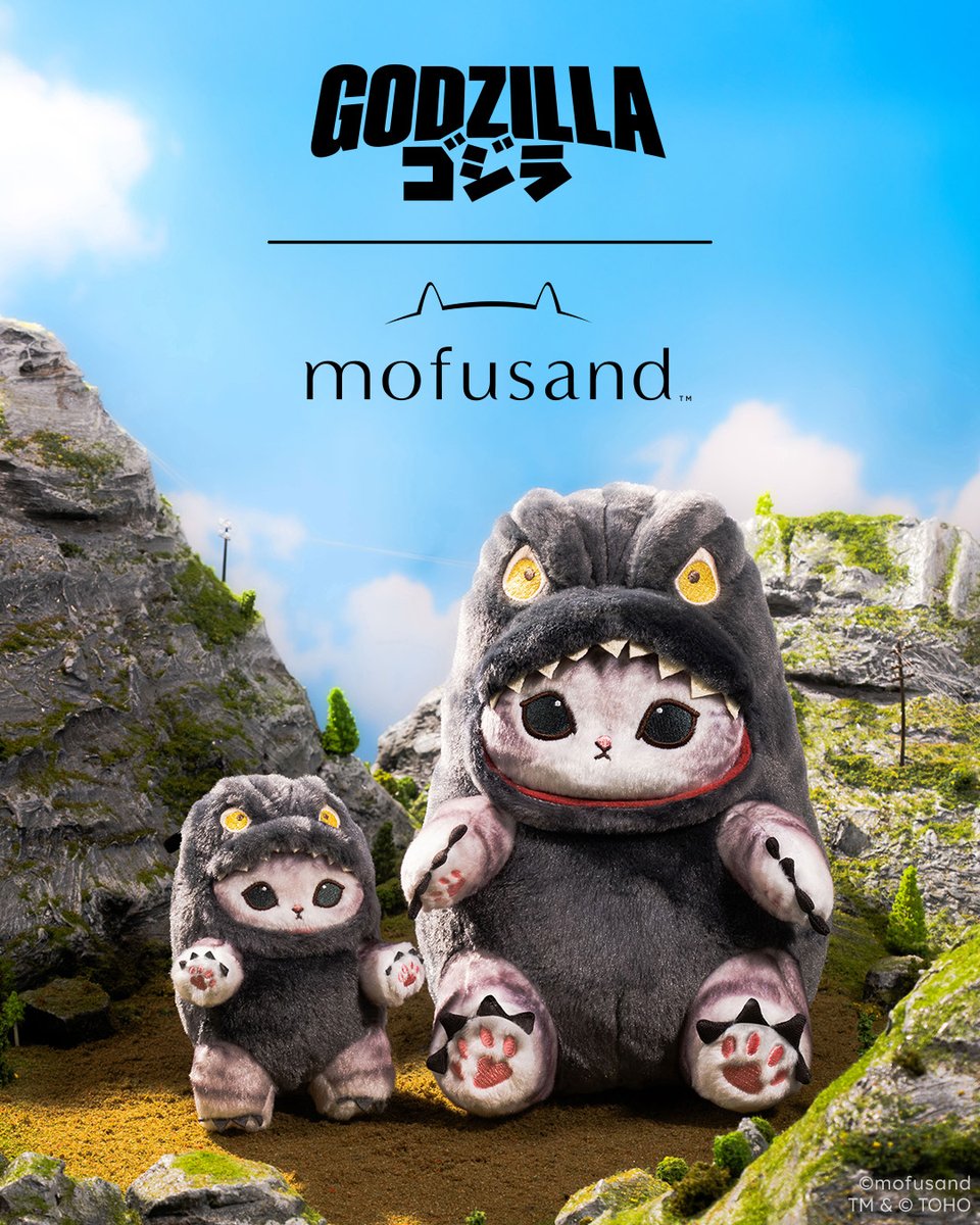 GodzillaS_US's tweet photo. Two names you never thought you'd see together. 🐾 Say hello to Godzilla mofusand.

Available now at the Godzilla Store US: https://t.co/uK0F9wbeyR https://t.co/HVbO6bUXEH