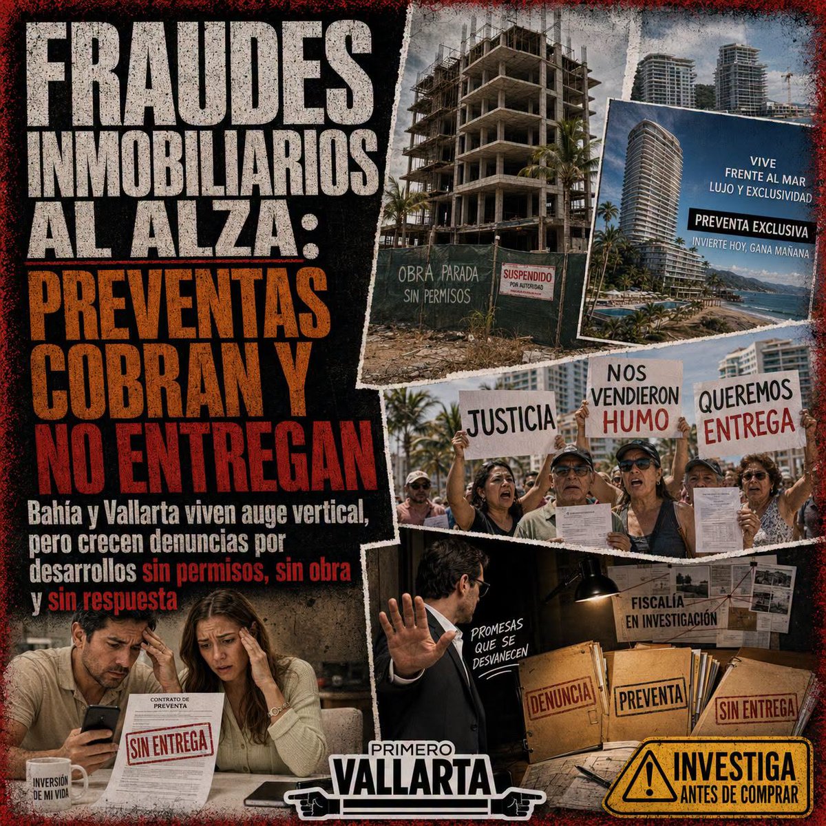 VallartaPrimero's tweet photo. 𝗔𝗕𝗨𝗡𝗗𝗔 𝗘𝗟 𝗙𝗥𝗔𝗨𝗗𝗘 𝗜𝗡𝗠𝗢𝗕𝗜𝗟𝗜𝗔𝗥𝗜𝗢 𝗘𝗡 𝗣𝗩 𝗬 𝗕𝗔𝗛𝗜́𝗔
#PrimeroVallarta #PuertoVallarta #Vallarta #Badeba #Inmobiliarias 
https://t.co/zi23OhkIrC https://t.co/ujNQcayLN5