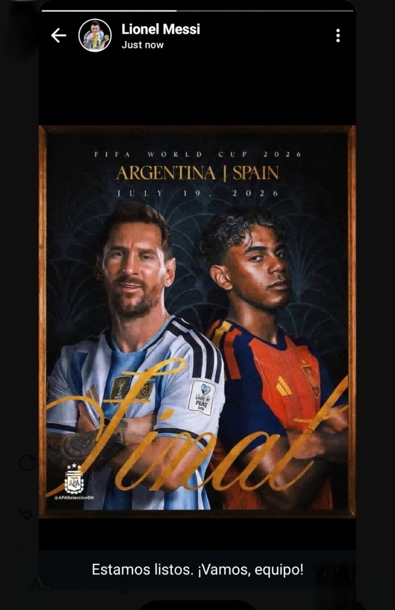 TheLamineZoneX's tweet photo. 📲 Lionel Messi on his WhatsApp status:

"We are ready, come on team!" https://t.co/ZbvBORVFFn