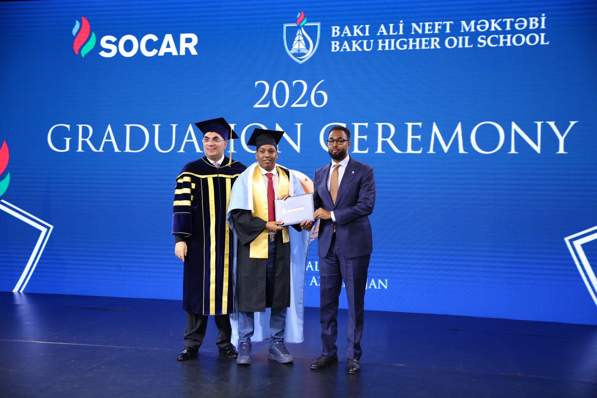 SomaliainAzerba's tweet photo. Ambassador @abdinurfidow attended the graduation ceremony of Somali students at Baku Higher Oil School, commending their dedication, talent, and outstanding achievements.

The Ambassador also expressed his sincere gratitude to the Government of Azerbaijan and Baku Higher Oil School for the support and educational opportunities they continue to provide to Somali students.