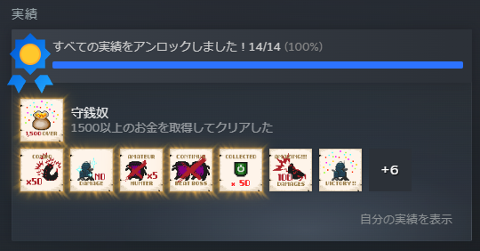 joka0712's tweet photo. BULLACATORの実績全部解除した
とても面白かったので今の7億倍ぐらい売れてほしい https://t.co/IuQ8Unh4ao