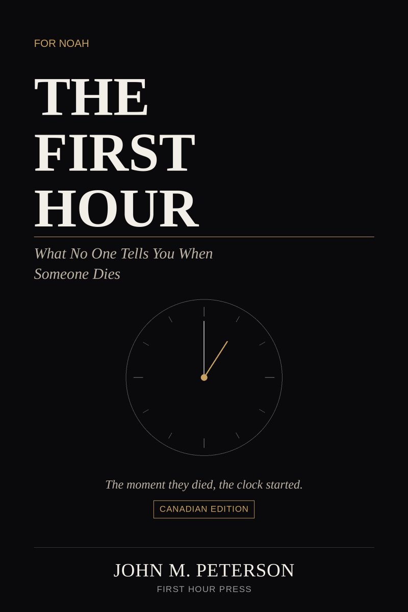 TheFirstHourOrg's tweet photo. 🇨🇦 Now available in Canada.
The First Hour: What No One Tells You When Someone Dies — Canadian Edition.
When someone dies, the clock starts — and no one hands you a guide. A practical, step-by-step guide for the legal, financial, and logistical aftermath of a death. Now available to Canadian families.
🇨🇦 https://t.co/5S3AHITXFu
🇺🇸 https://t.co/IIKUvgnWIU
https://t.co/O4PWX7lHFU