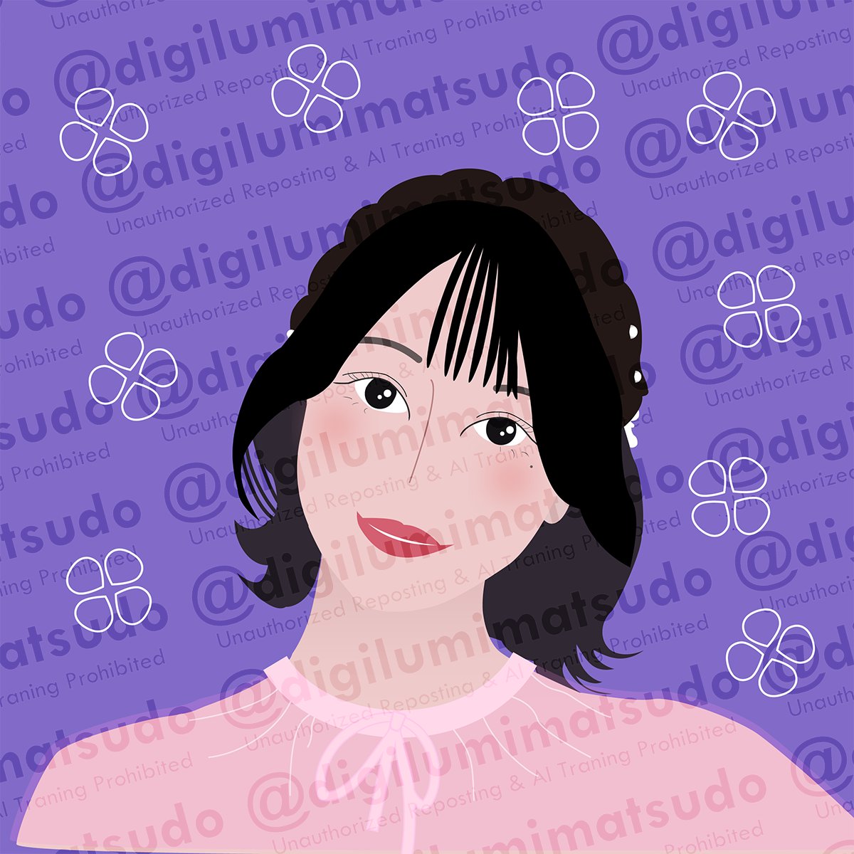 本日も引き続き、 利用者さんのえっちゃんの似顔絵作品をご紹介