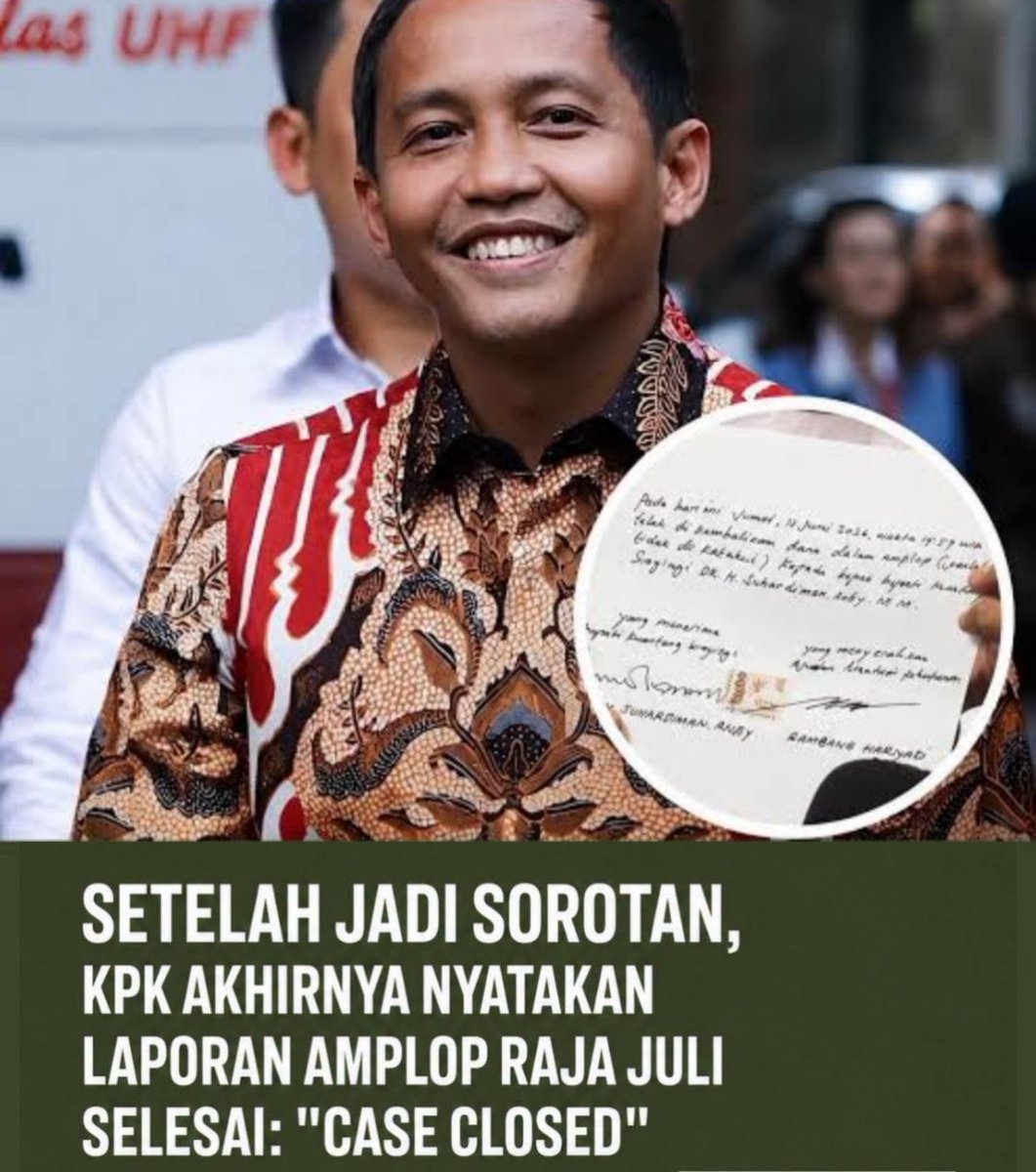 KangManto123's tweet photo. BELUM DI-PERIKSA LANGSUNG CASE CLOSED..🚨🚨

@KPK_RI https://t.co/LEGnnP2eKm