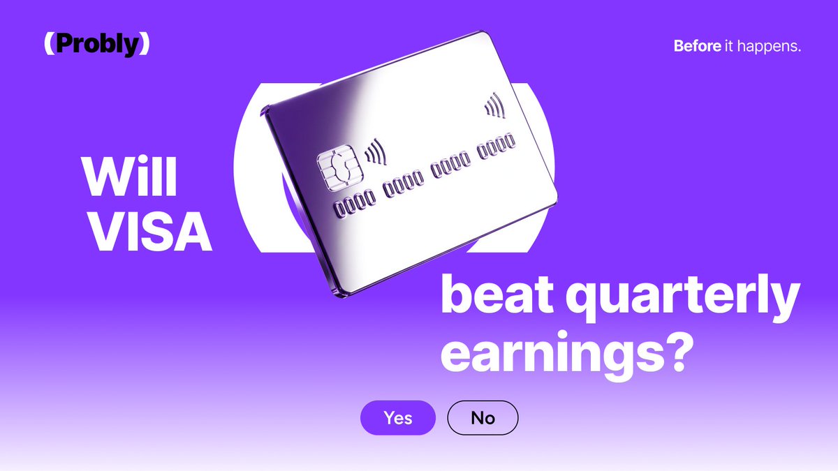 ProblyHQ's tweet photo. EARNINGS WATCH 👁️
Visa reports next. https://t.co/hFMQhIiZsC