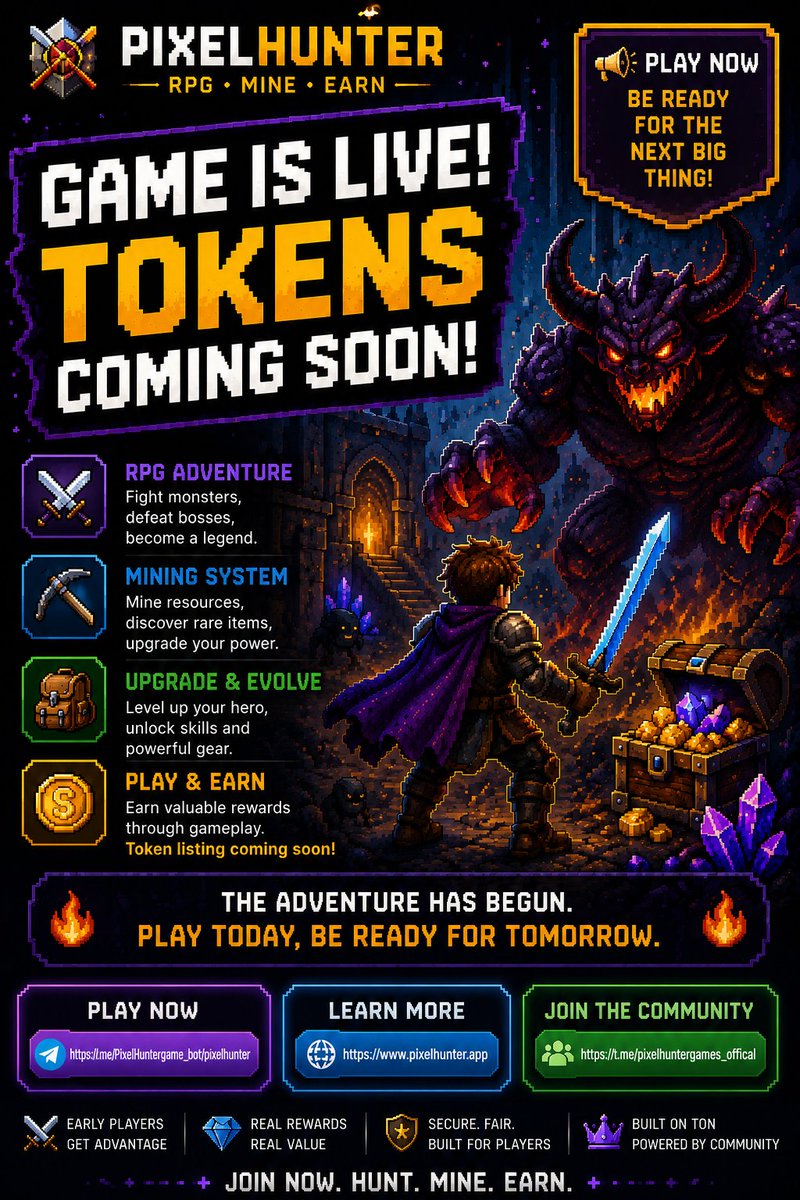 pixelhunterlab's tweet photo. @LegendAwakes Mine tokens—listing soon—don't miss out! #pixelhunter #pixhunt https://t.co/2lQFbMeXs2