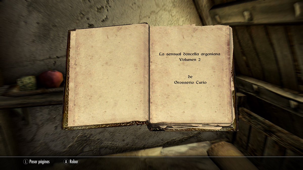 gioarena_'s tweet photo. Yo: va, esta vez me voy a meter de lleno en Skyrim e incluso leeré todos los libros que me encuentre durante la partida !!!! 🤓

El primer libro que me da por leer: https://t.co/eVd5kfck1O