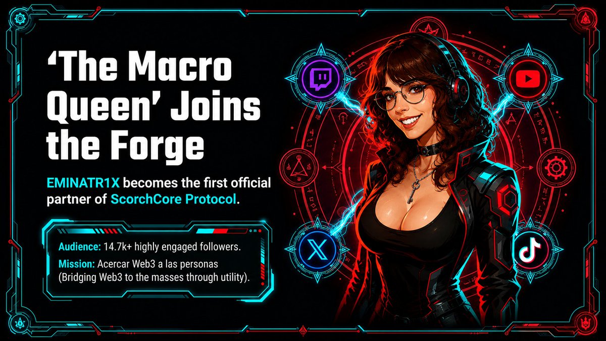 ScorchCoreLatam's tweet photo. A world of opportunities, voiced by a vampire who truly understands decentralized economies on the blockchain.
#nft #Scorchcore #CoreMiners #web3Heling
@eminatr1x https://t.co/CiLX5DNE8i
