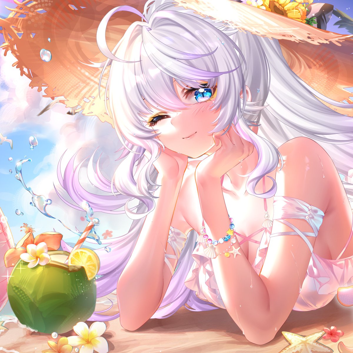 EliaStellaria's tweet photo. I want to go to the beach, want to come with? 💛 https://t.co/OxNPEoazBv