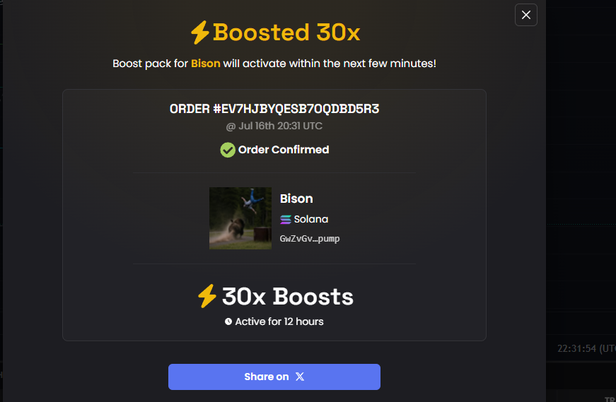 GTRWen's tweet photo. For the $Bison community just added 30x boost. The meme is still hot and viral! lets work for our bags and send this off the chart like a $Bison 🦬🦬🚀
GwZvGvVzjWTL1mvpw55KQWztTQvWo3B6ew16N2aspump https://t.co/IFuUjtDkFv