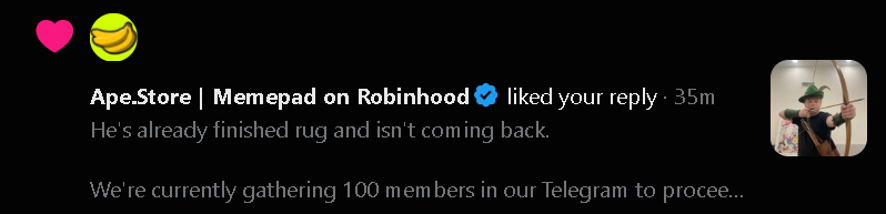 Robinhood_Quant's tweet photo. Robinhood Chain's #1 launchpad, @apedotstore , has already mentioned @quantgz  four times and has even liked replies from our CTO account.

When you put all of these pieces together, the narrative is incredibly strong.

Our CTO team has successfully led 40+ Community Takeovers, and I am the developer behind a $1M market cap project on Robinhood Chain.

We're not here to play around.

Let's make @quantgz crying again.