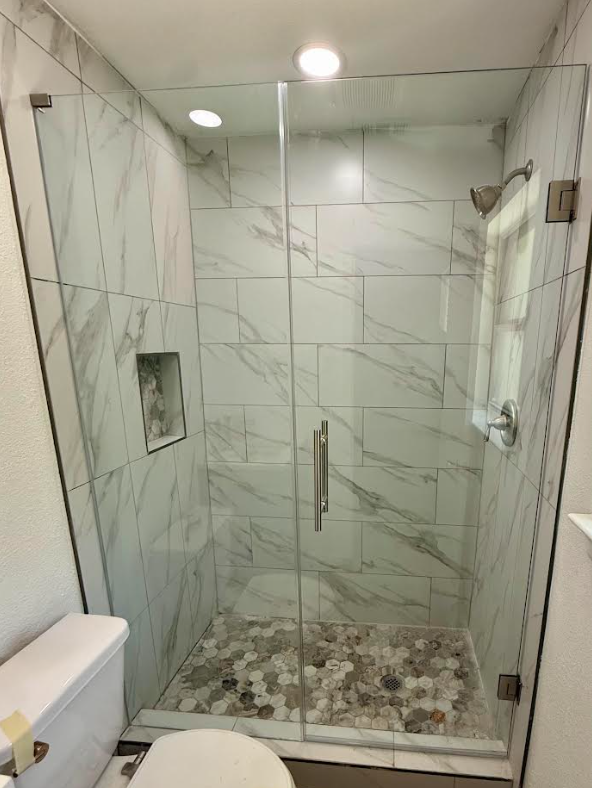 CollinCoGlass's tweet photo. Transform your master bath into a modern sanctuary. Our sleek 2-panel frameless shower doors showcase luxury tile in Irving homes.Get inspired and get a free quote: https://t.co/nGw2znaphs #IrvingTX #BathDesign #FramelessShower #DFW https://t.co/bnp08DGNid